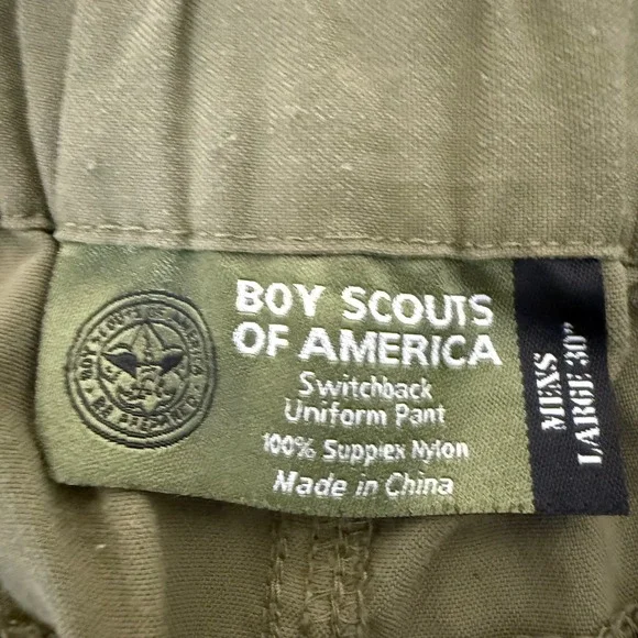 Boy Scouts Switchback Uniform Cargo Pants Mens Large 36x29 Green‎ Convertible - Picture 2 of 8